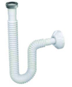 İZYAPI - KÖRÜKLÜ LAVABO SİFONU - 1 1/4 METAL SOMUNLU Ø32 ÇIKIŞLI