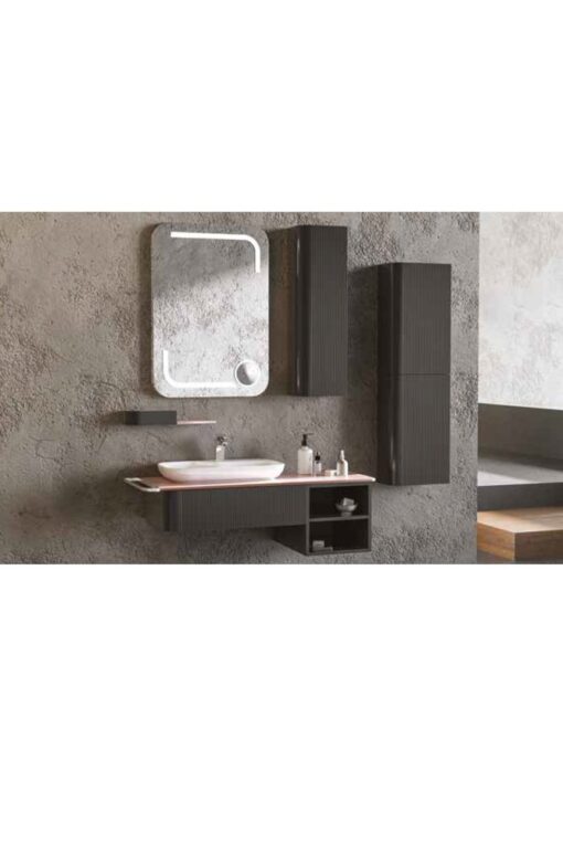 CASSA 130 CM BANYO DOLABI TAKIM AHŞAP DOĞAL MEŞE