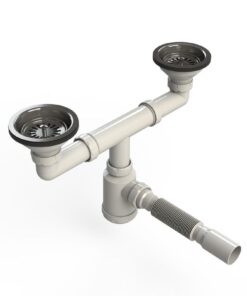 ÇÖP MAK ÇİFT TASLI  EVYE SİFONU  Ø40-50 MM