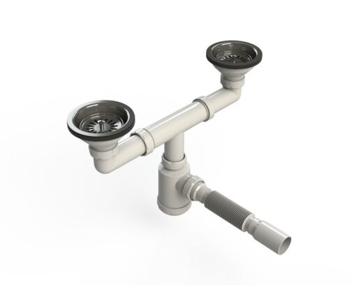 ÇÖP MAK ÇİFT TASLI  EVYE SİFONU  Ø40-50 MM