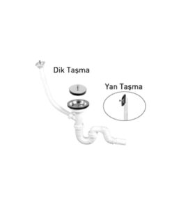 GAMA - S TEKLİ ÇÖPMAK SİFONU DÜZ TAŞMALI