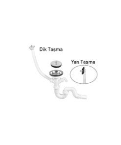 GAMA - S TEKLİ ÇÖPMAK SİFONU TEK REKORLU TAŞMALI