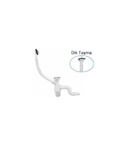 GAMA - TASLI EVYE SİFONU DÜZ TAŞMALI KÖRÜKLÜ