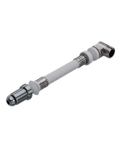İZYAPI - ESNEK TAHARAT BORUSU KROM UÇLU DİRSEKLİ 90 MM