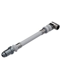 İZYAPI - ESNEK TAHARAT BORUSU KROM UÇLU DİRSEKLİ 110 MM