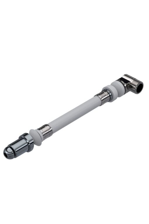 İZYAPI - ESNEK TAHARAT BORUSU KROM UÇLU DİRSEKLİ 110 MM
