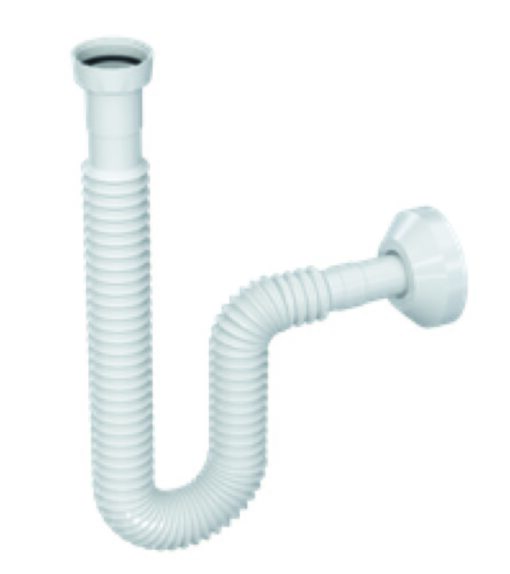 İZYAPI - KÖRÜKLÜ LAVABO SİFONU - 1 1/4 PLASTİK SOMUNLU Ø32 ÇIKIŞLI