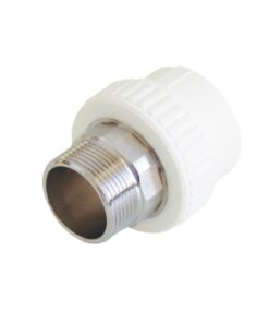 KALDE - 90x3 PPRC ERKEK ADAPTÖR (ANAHTAR AĞIZLI - BEYAZ)