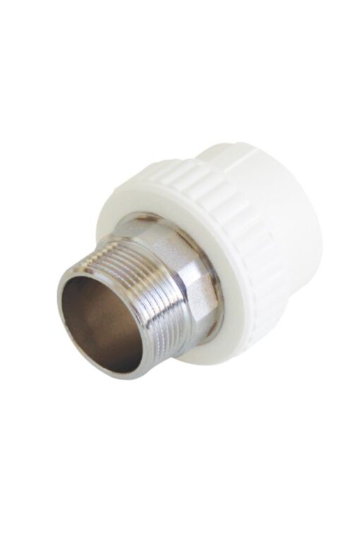 KALDE - 90x3 PPRC ERKEK ADAPTÖR (ANAHTAR AĞIZLI - BEYAZ)