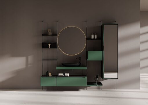SET-10 180 CM BANYO DOLABI TAKIM DOĞAL YEŞİL