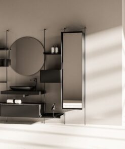 SET-10 180 CM BANYO DOLABI TAKIM MAT SİYAH